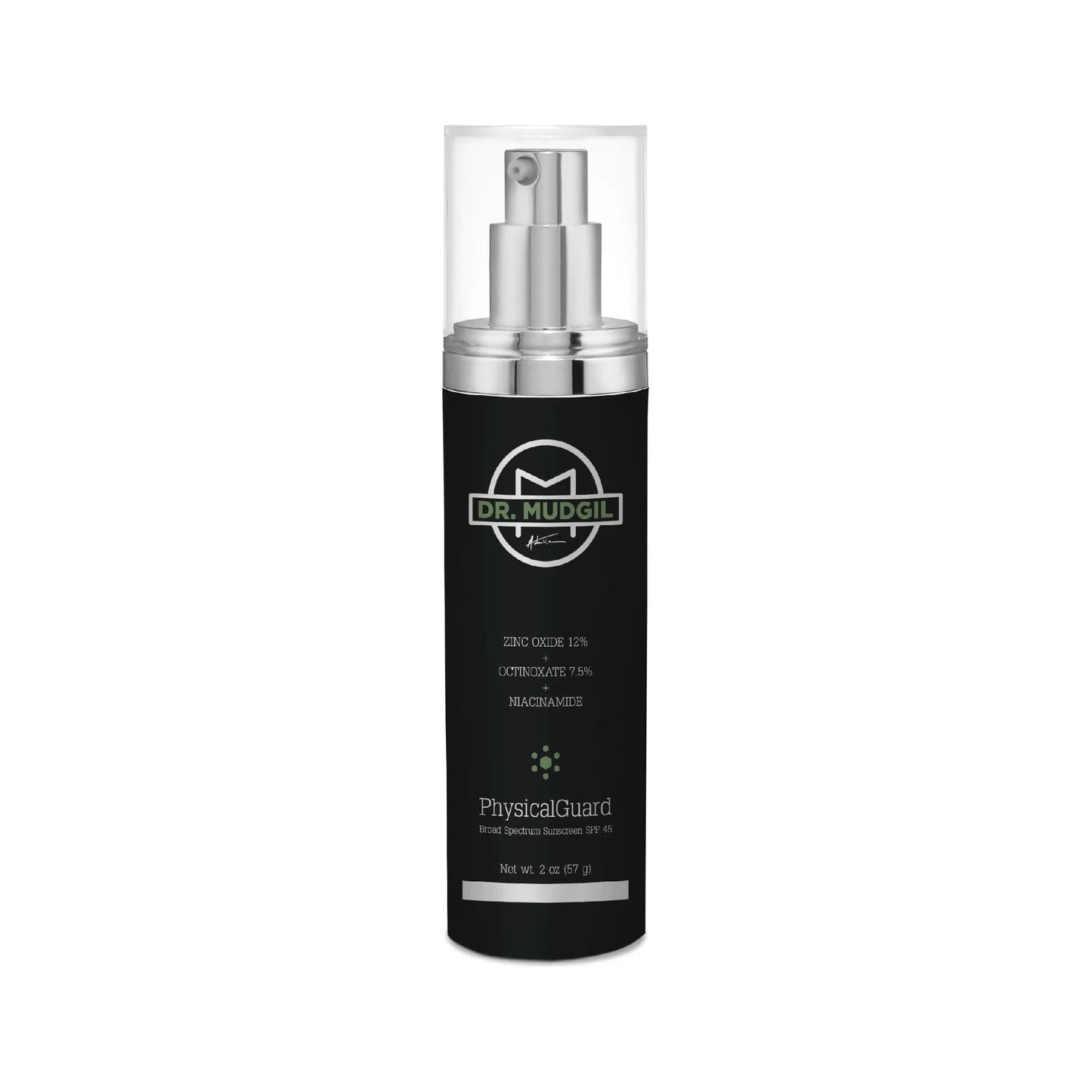 Wholly Kaw Dr. Mudgil PhysicalGuard with Zinc Oxide 12.0% Octinoxate 7.5% Medical Grade Dermatologist Approved SPF 45 SunScreen 57g