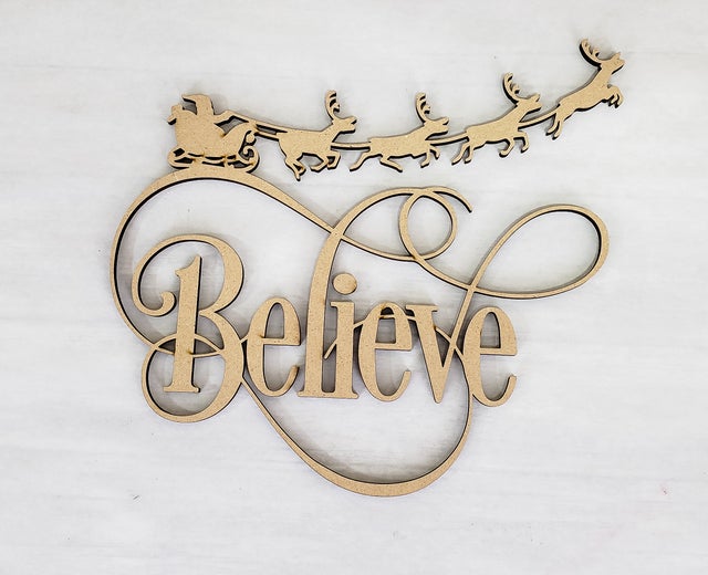 Unfinished Believe MDF Word