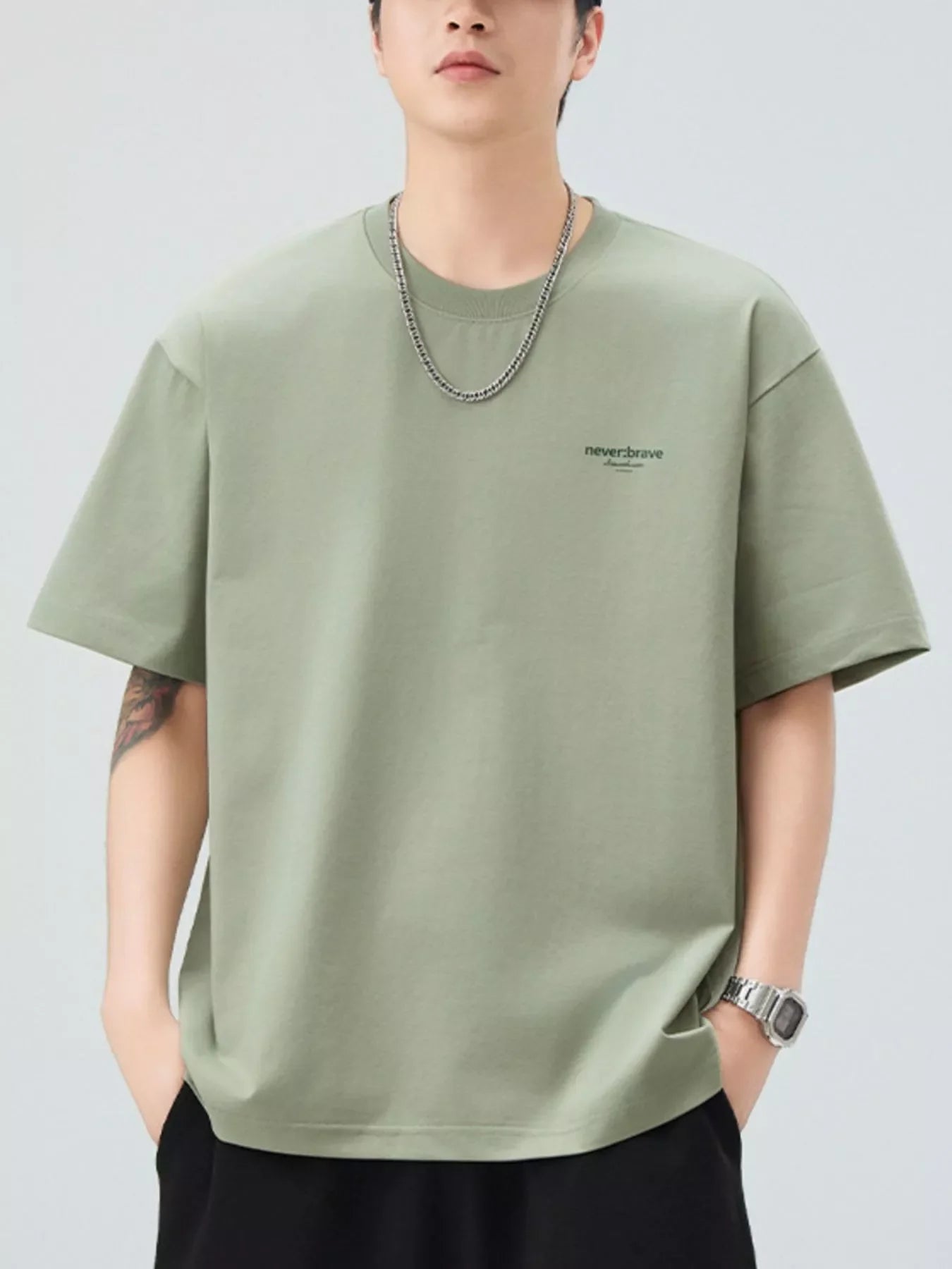 Men's Plus Size Casual Round Neck T-Shirt
