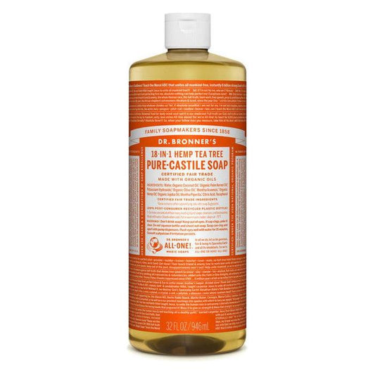 Dr. Bronner's Organic Pure Castile Liquid Soap Tea Tree 32 fl oz