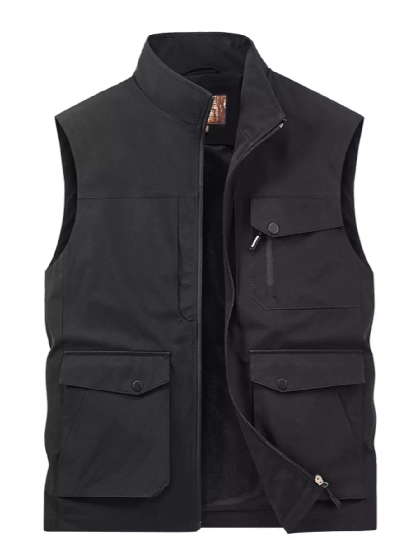 Men's Plus Size Zip Up Multi-Pocket Outdoor Vest