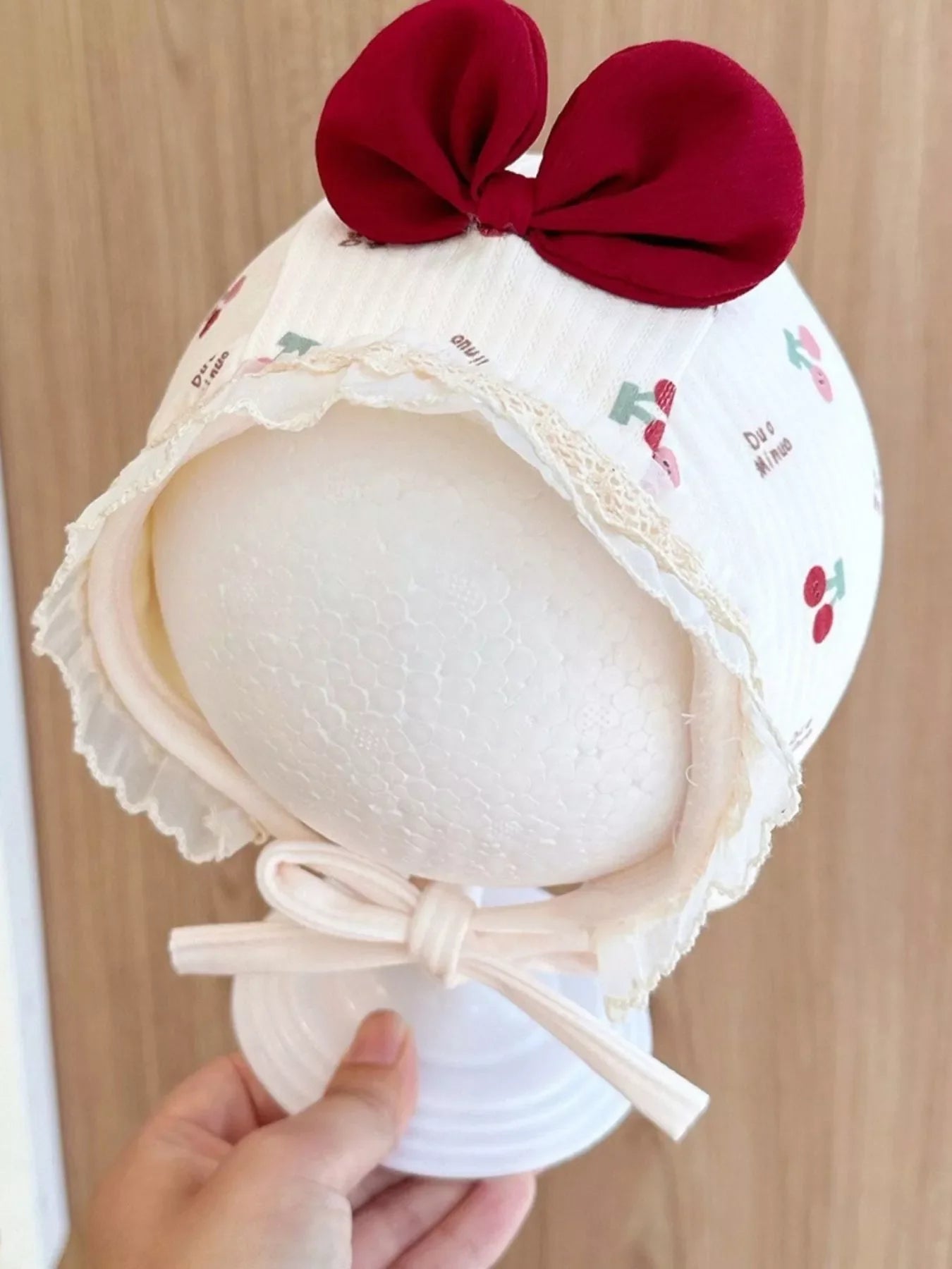 Children's Lace Detail Cute Bowknot Hat