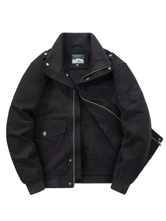 Men's Plus Size Zip Up Jacket with Pockets