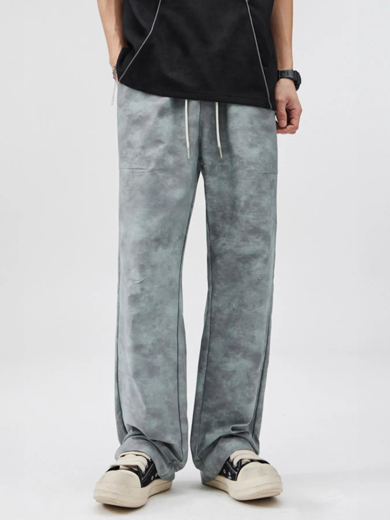 Men's Full Size Vintage Wash Wide Leg Pants Plus Size