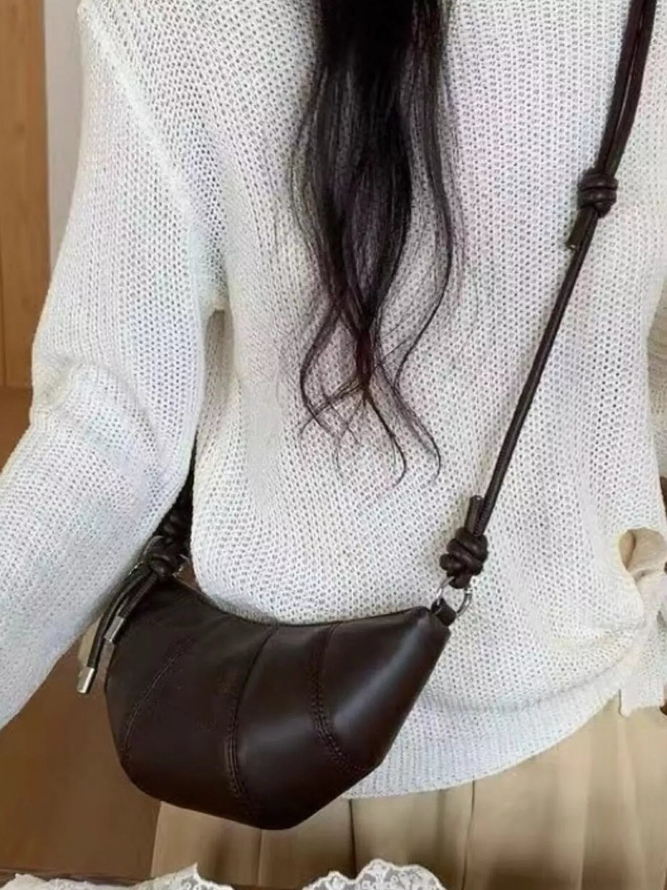 Croissant Shaped Crossbody Bag