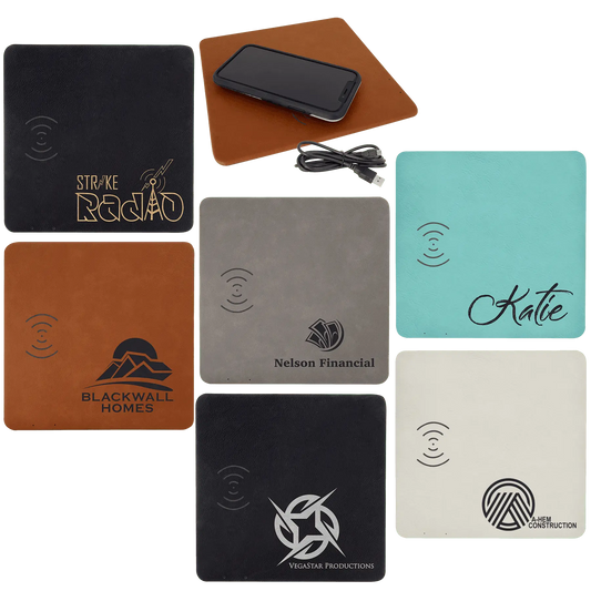 8" x 8" Leather Charging Mat