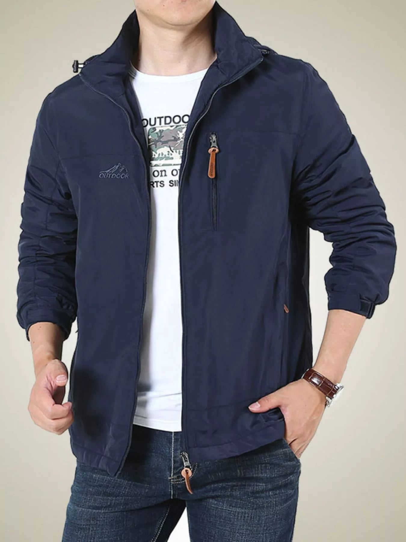 Men's Plus Size Lightweight Outdoor Windproof Jacket