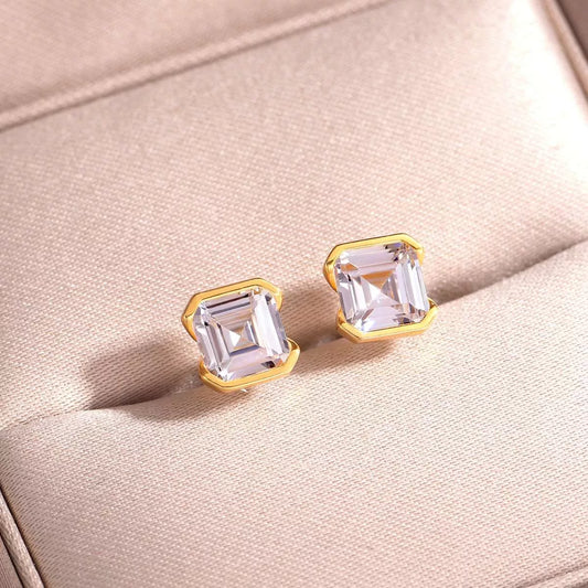 2 Carat Moissanite 925 Sterling Silver Stud Earrings