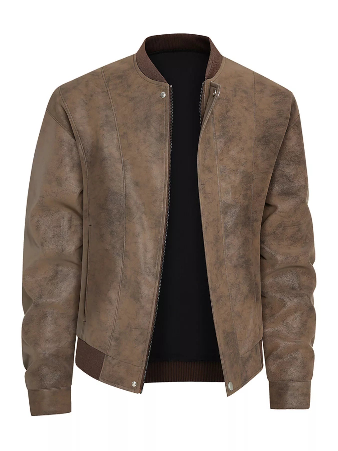 Men's Plus Size Zip Up Long Sleeve Jacket