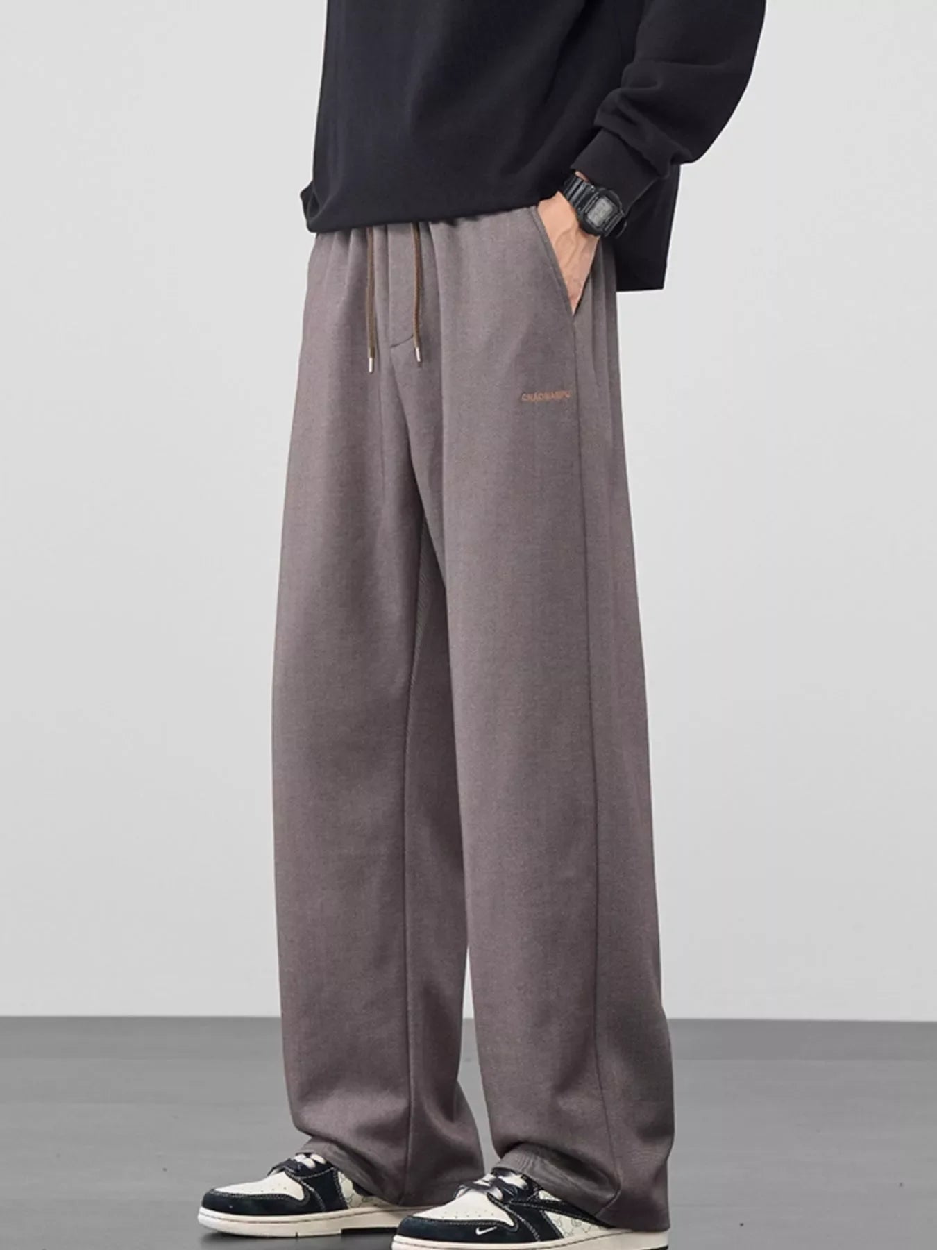 Men's Plus Size Casual Loose Fit Drawstring Pants