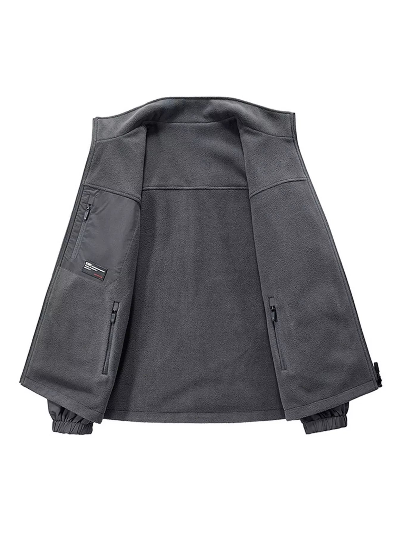 Men's Plus Size Casual Stand Collar Zip-Up Lightweight Jacket