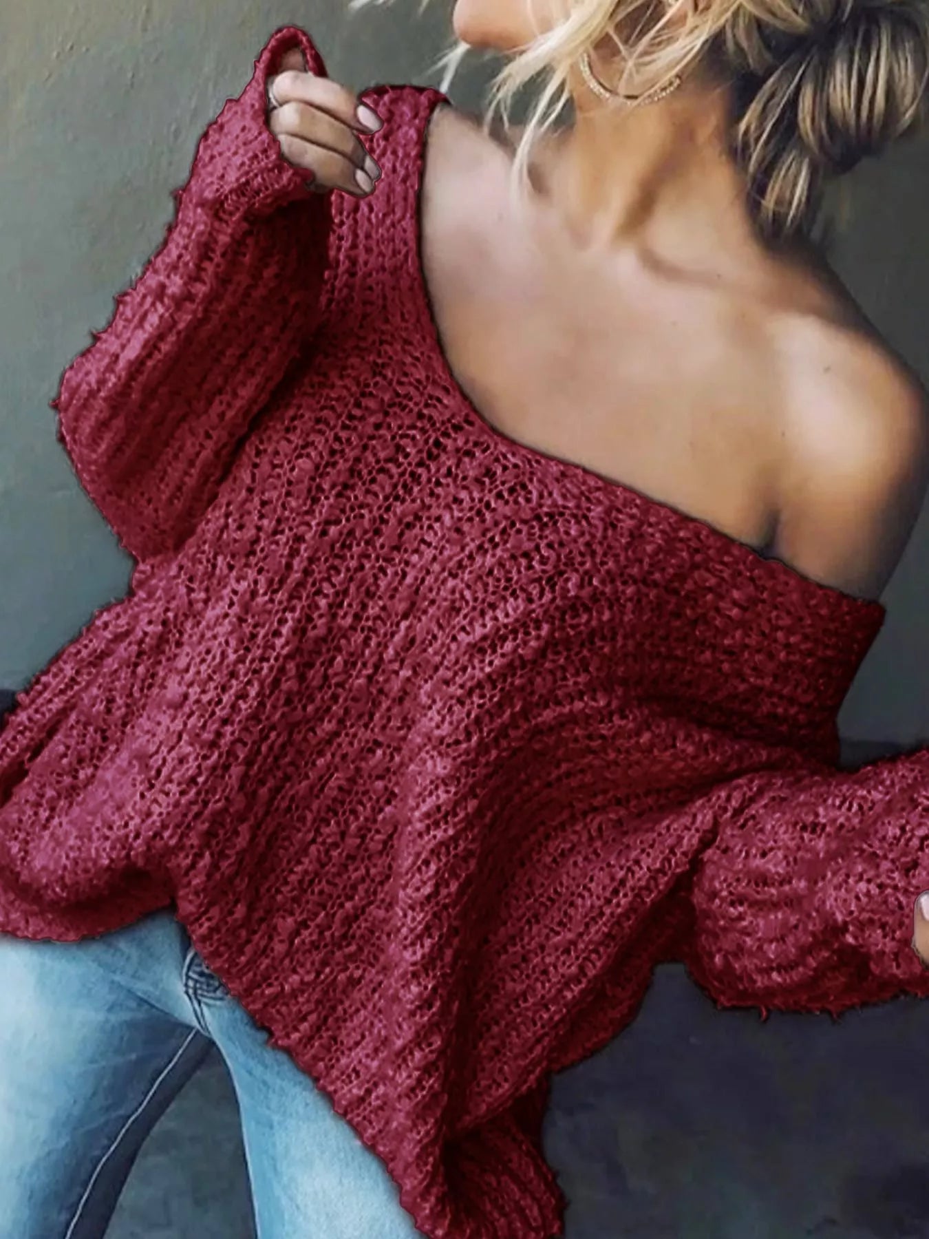 Loose Fit Long Sleeve Sweater
