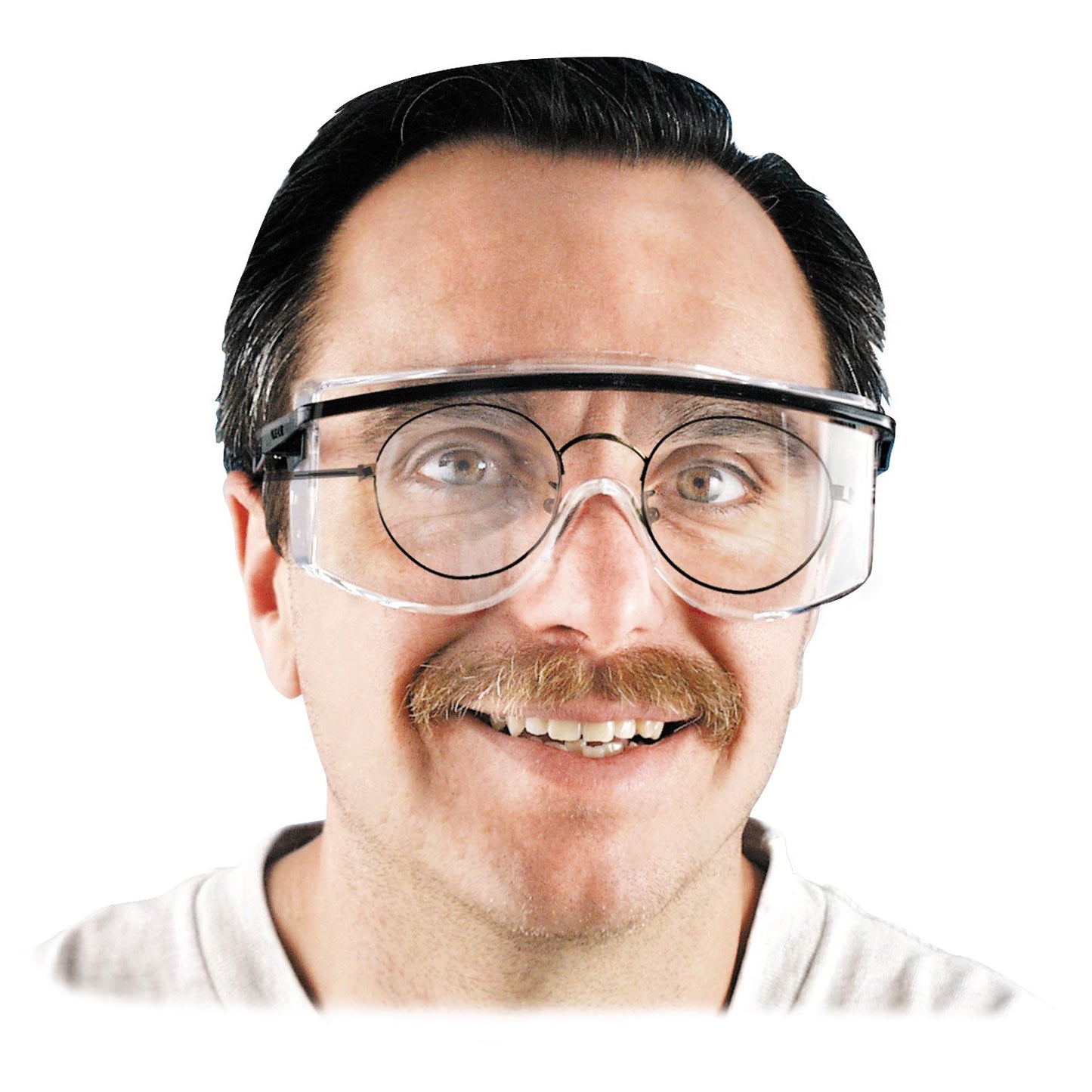 Honeywell Uvex Astro OTG 3001 Wraparound Safety Glasses, Black Plastic Frame, Clear Lens