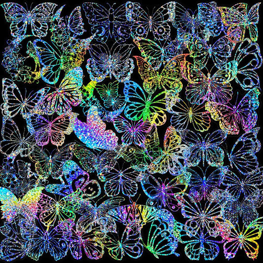 Butterfly Holographic Stickers – 100pcs for Scrapbook & Decor
