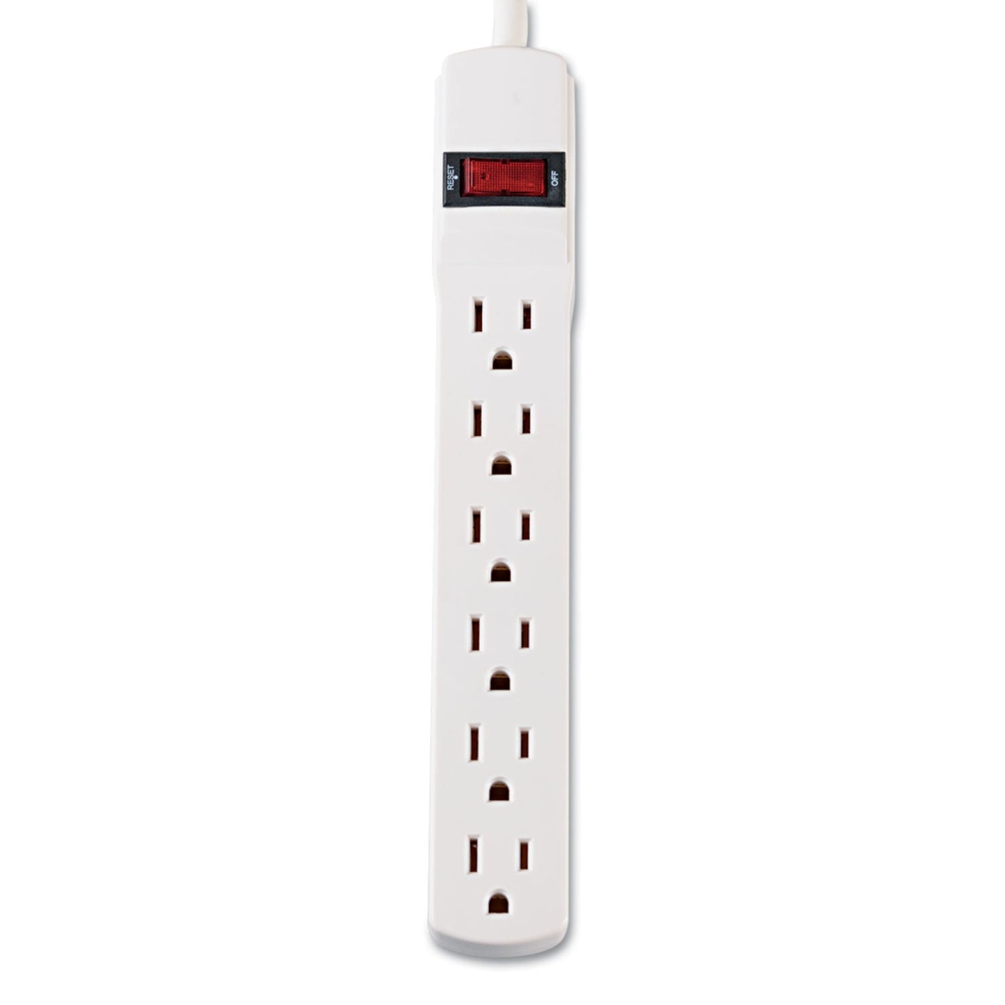 Innovera Power Strip, 6 Outlets, 15 ft Cord, Ivory