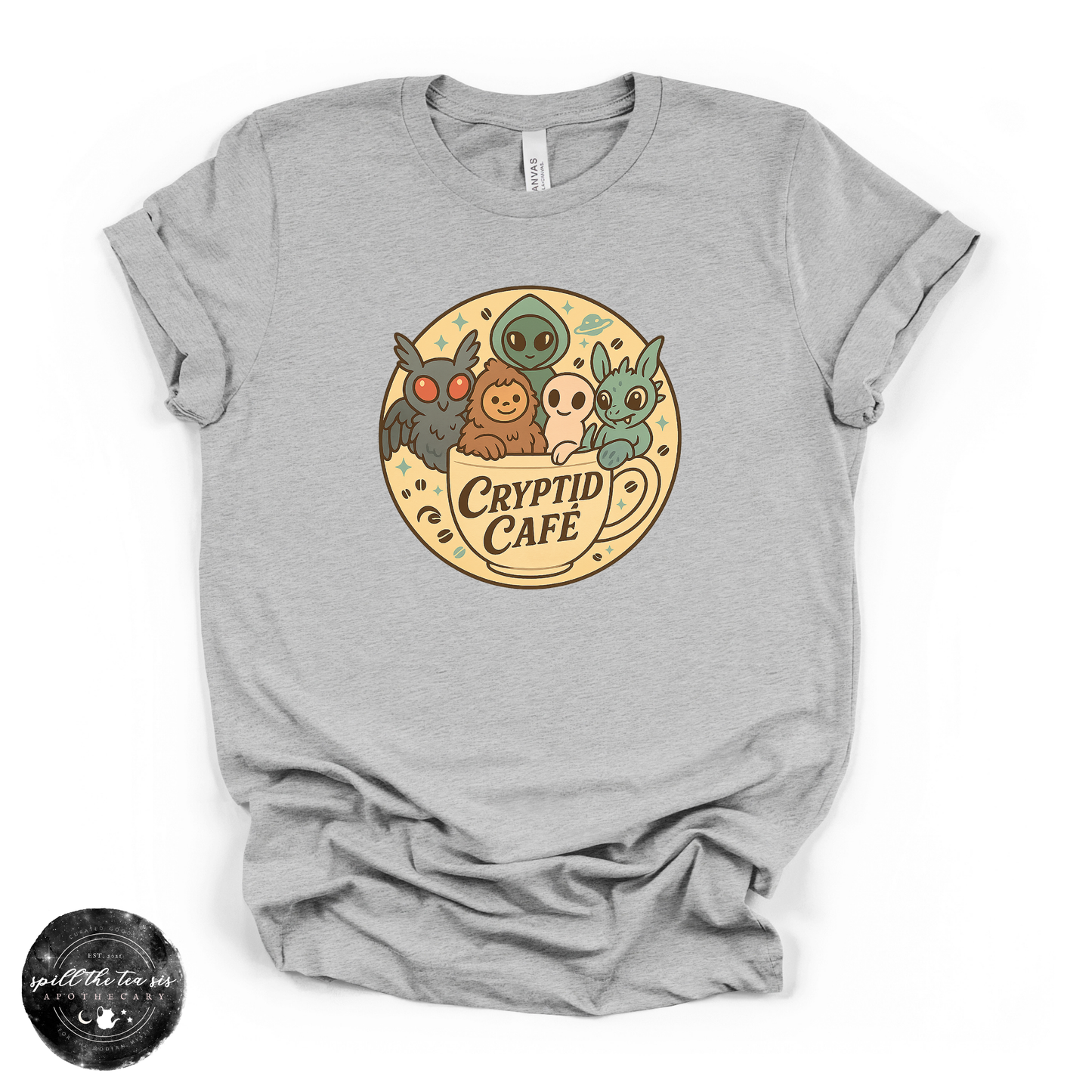 Cryptid Café Tee | Funny Cryptid Graphic T-Shirt