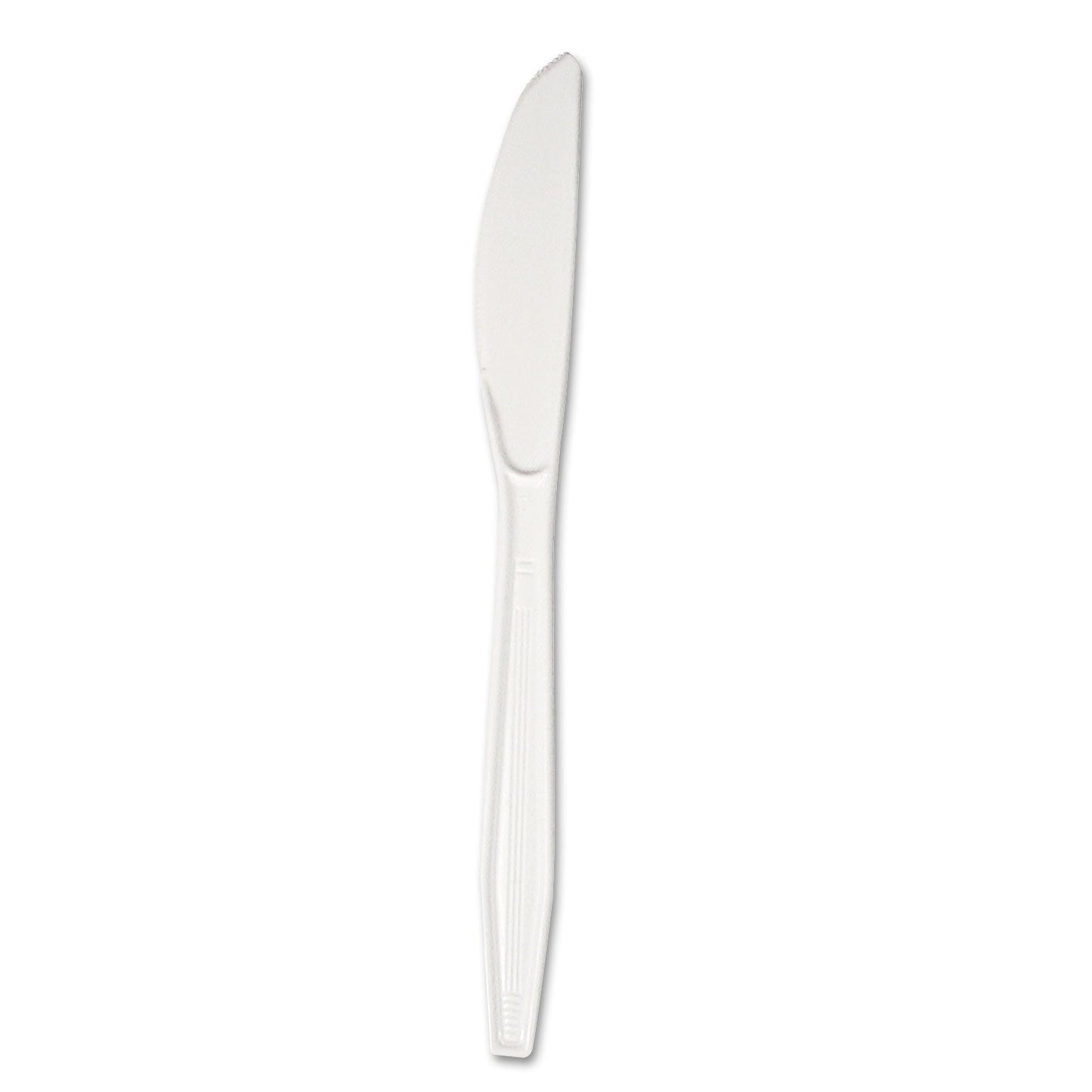 Boardwalk Heavyweight Polystyrene Cutlery, Knife, White, 1000/Carton