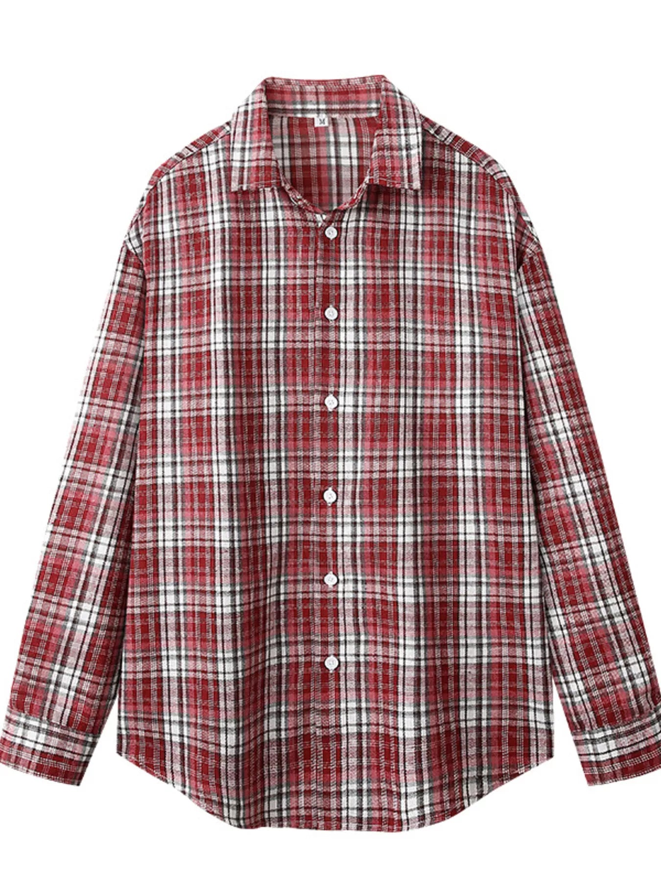 Men's Plus Size Casual Plaid Button Up Shirt