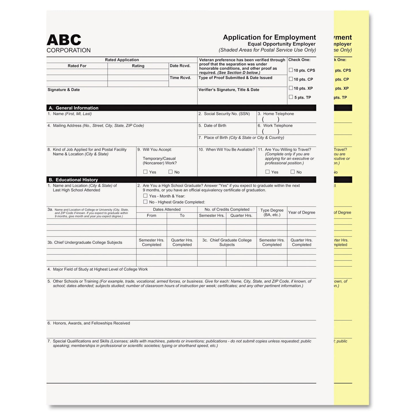 Iconex Digital Carbonless Paper, 2-Part, 8.5 x 11, White/Canary, 1,250/Carton