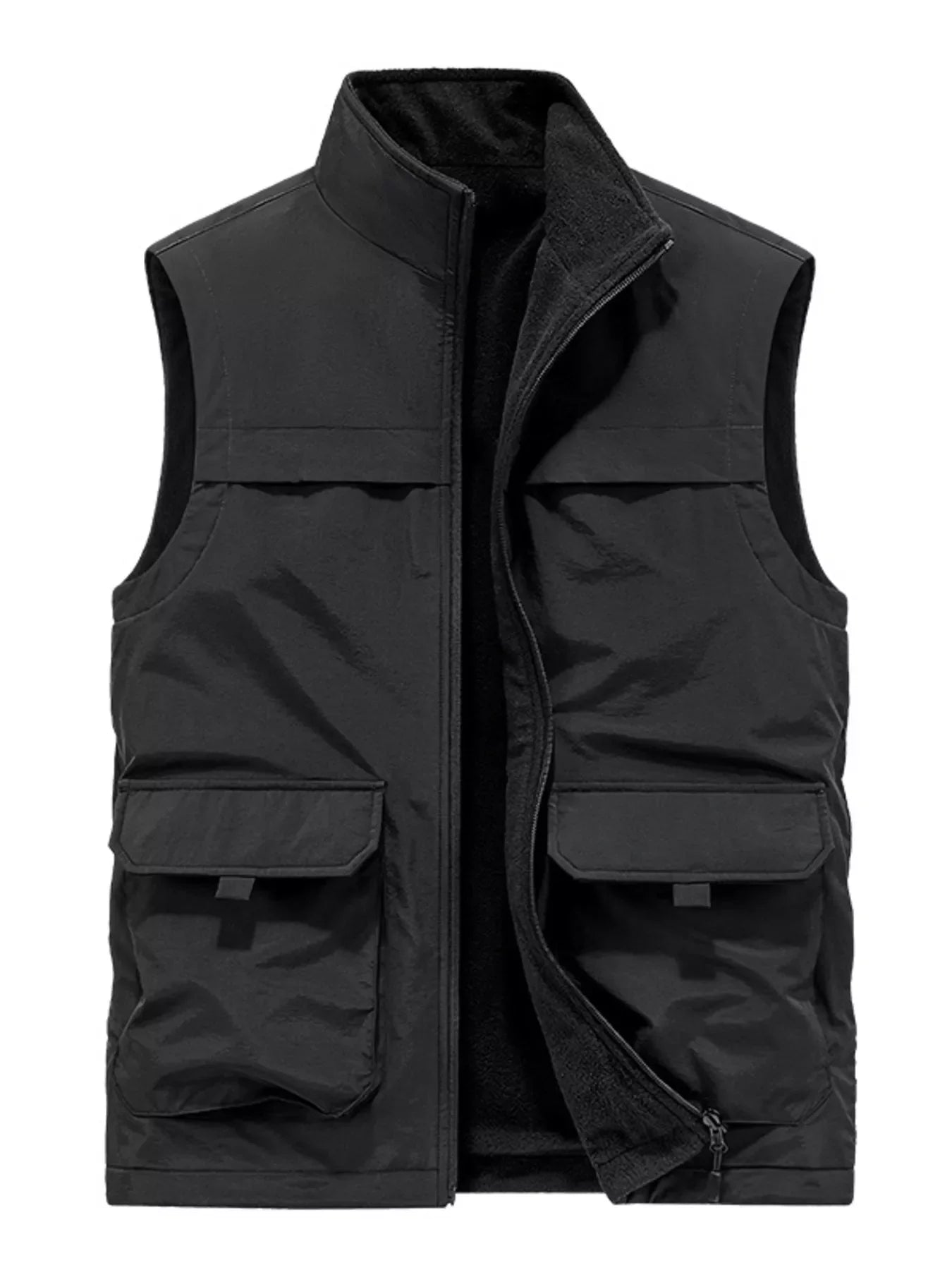 Men's Plus Size Zip Up Fleece Lined Vest