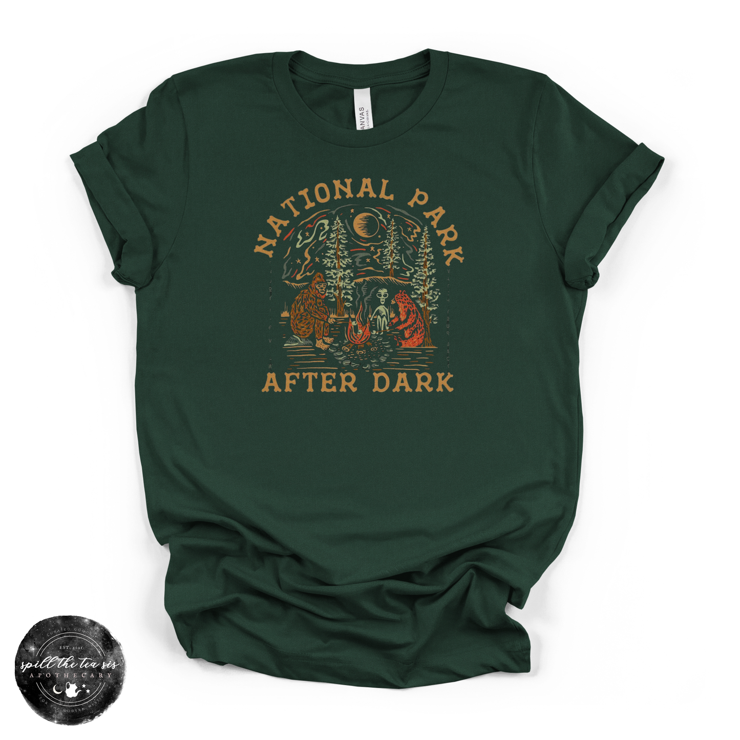 National Park After Dark Cryptid Tee | Bigfoot  Graphic T-Shirt