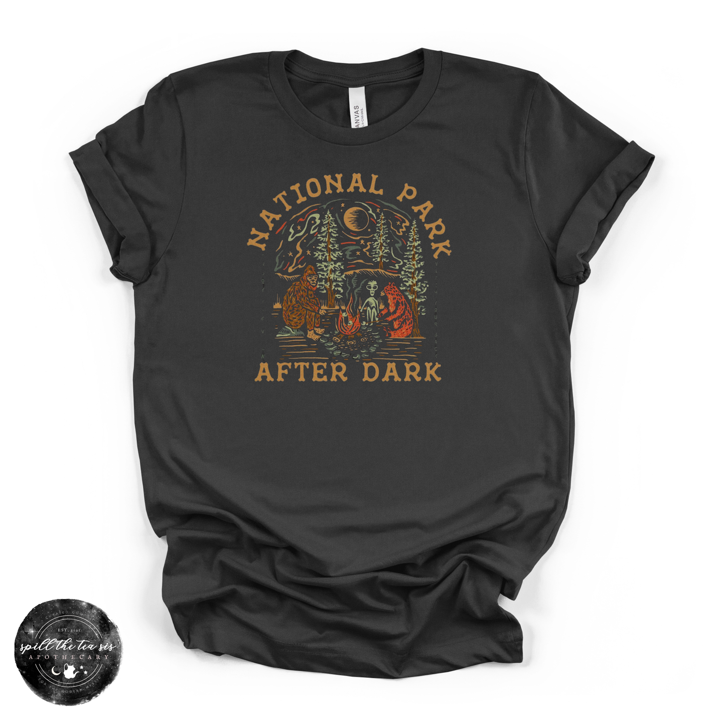 National Park After Dark Cryptid Tee | Bigfoot  Graphic T-Shirt