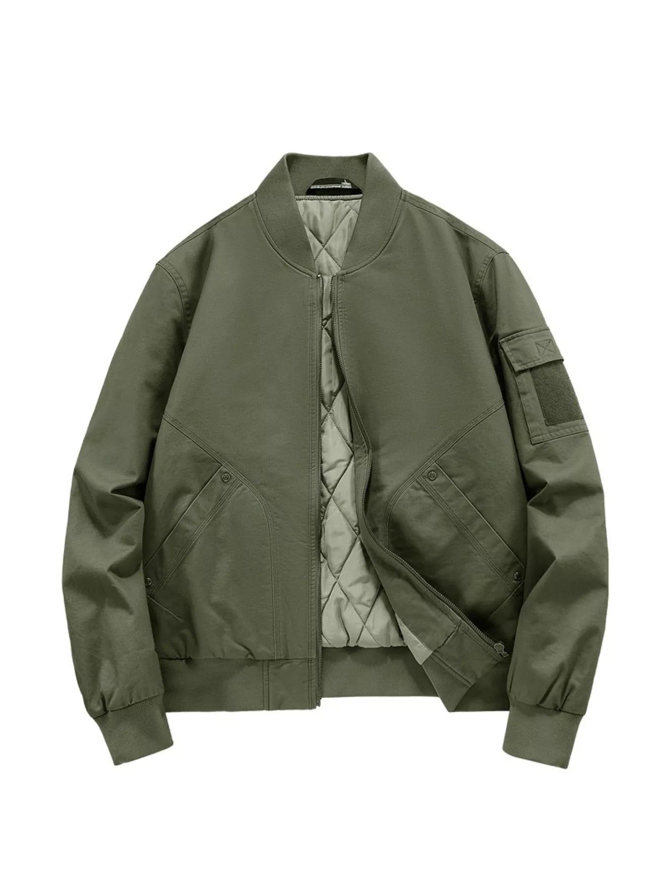 Men's Plus Size Zip Up Long Sleeve Jacket