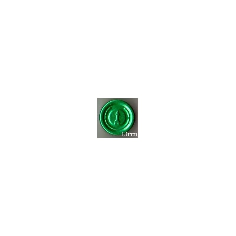 Belly Button Bag Seals-13 mm vial Seals Green