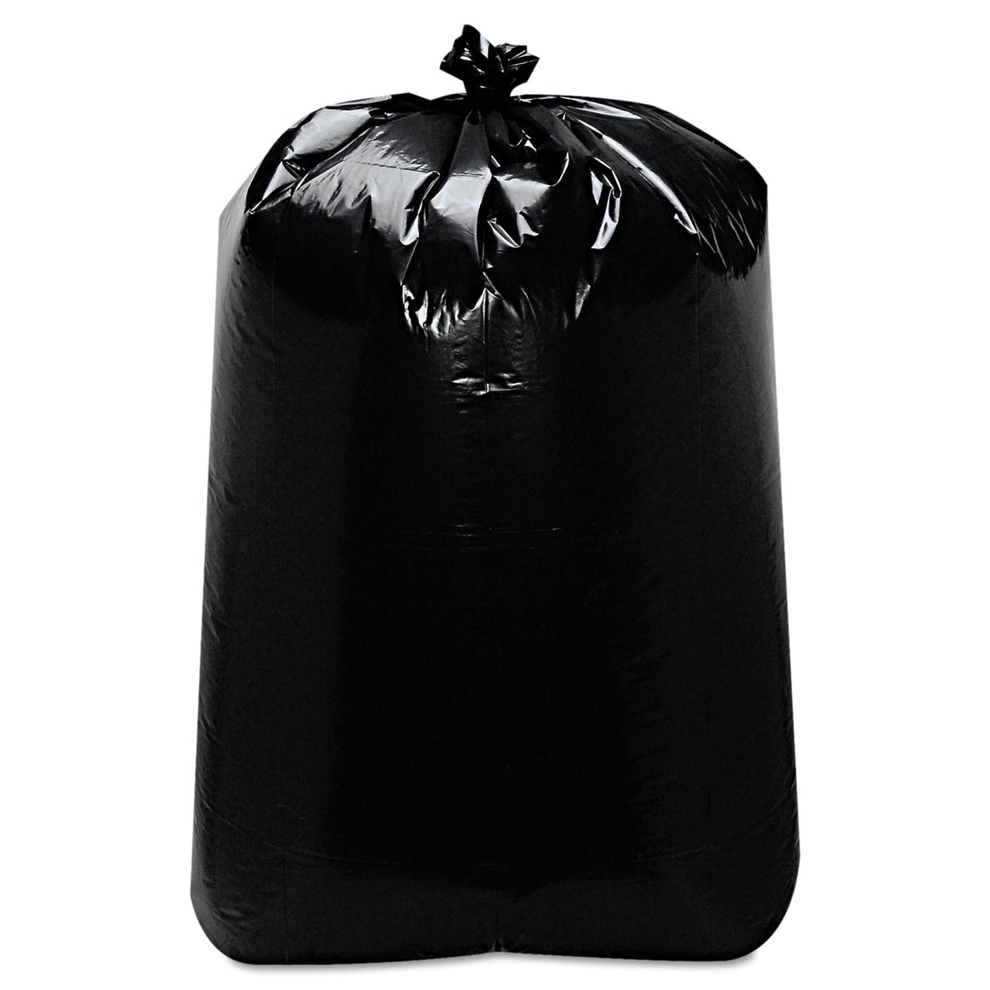 Trinity Plastics Low-Density Can Liners, 60 gal, 22" x 58", Black, 100/Carton