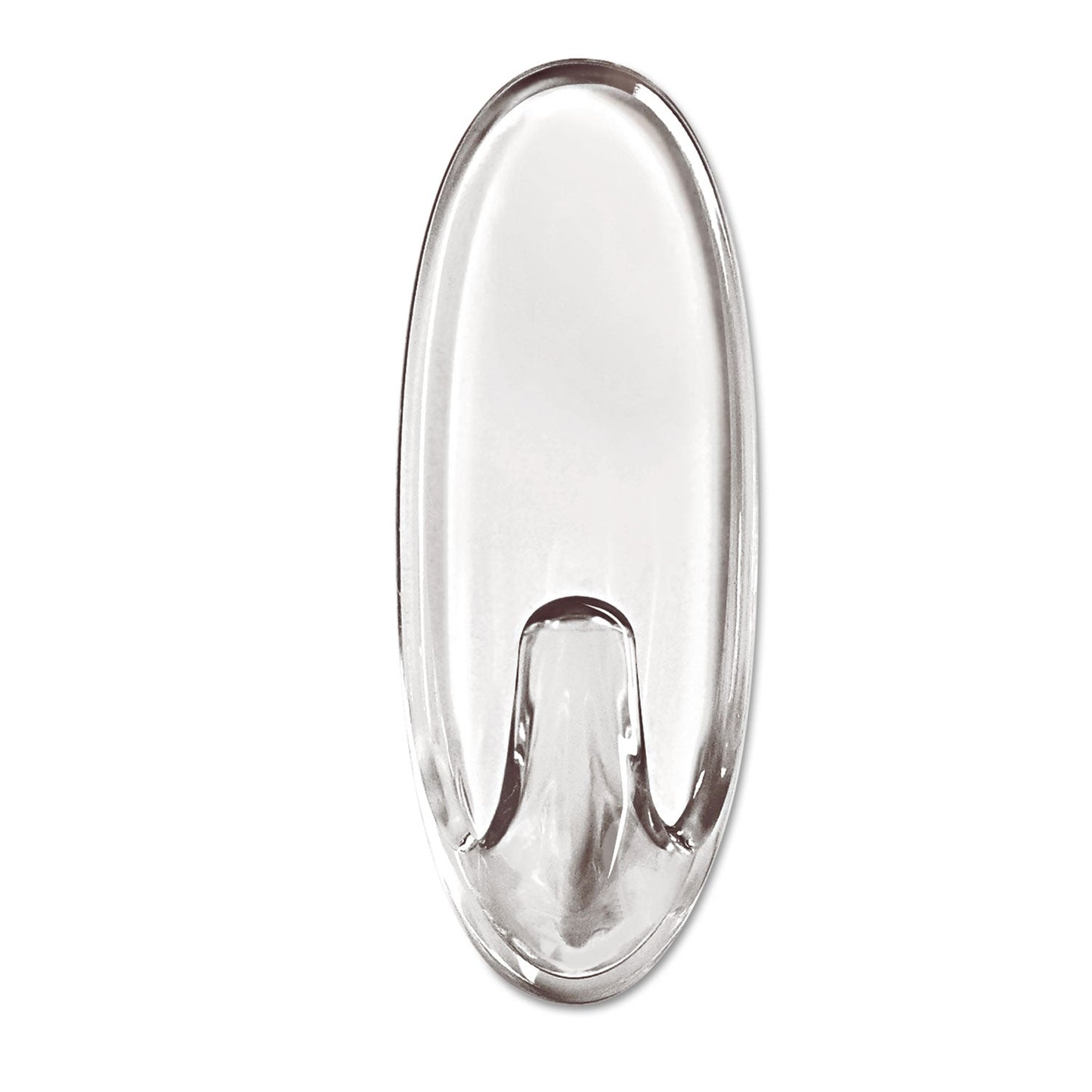 Command Clear Hooks and Strips, Plastic, Medium, 2 Hooks and 4 Strips/Pack