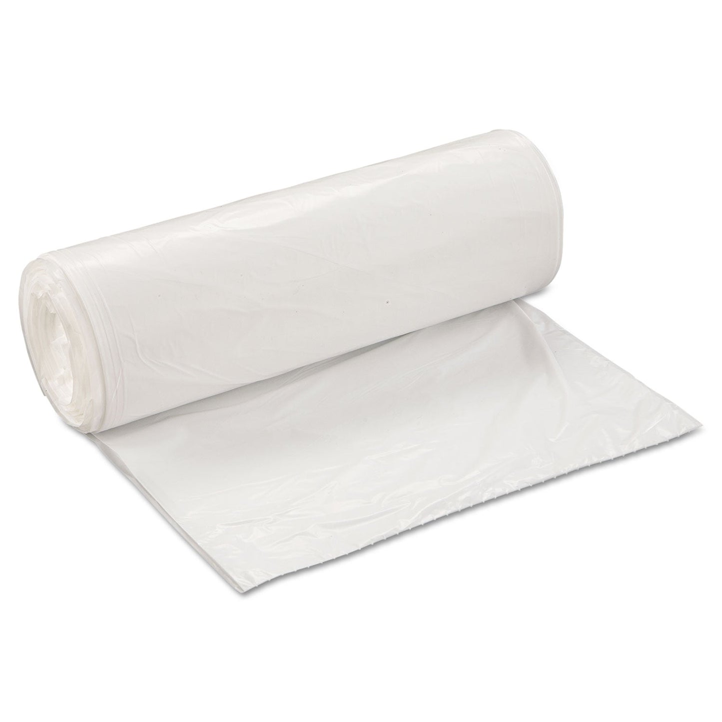 Inteplast Group Low-Density Commercial Can Liners, 60 gal, 0.7 mil, 38" x 58", White, 100/Carton