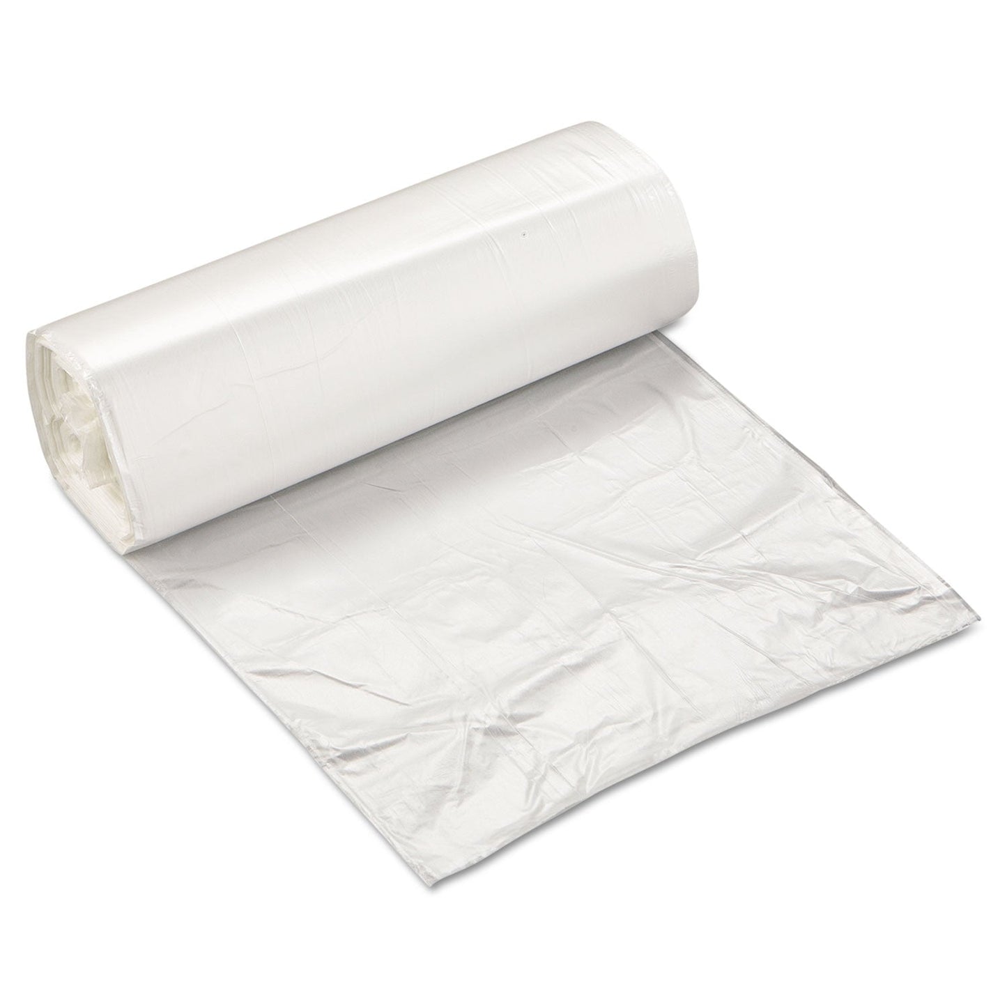 Inteplast Group High-Density Commercial Can Liners, 10 gal, 5 microns, 24" x 24", Natural, 1,000/Carton