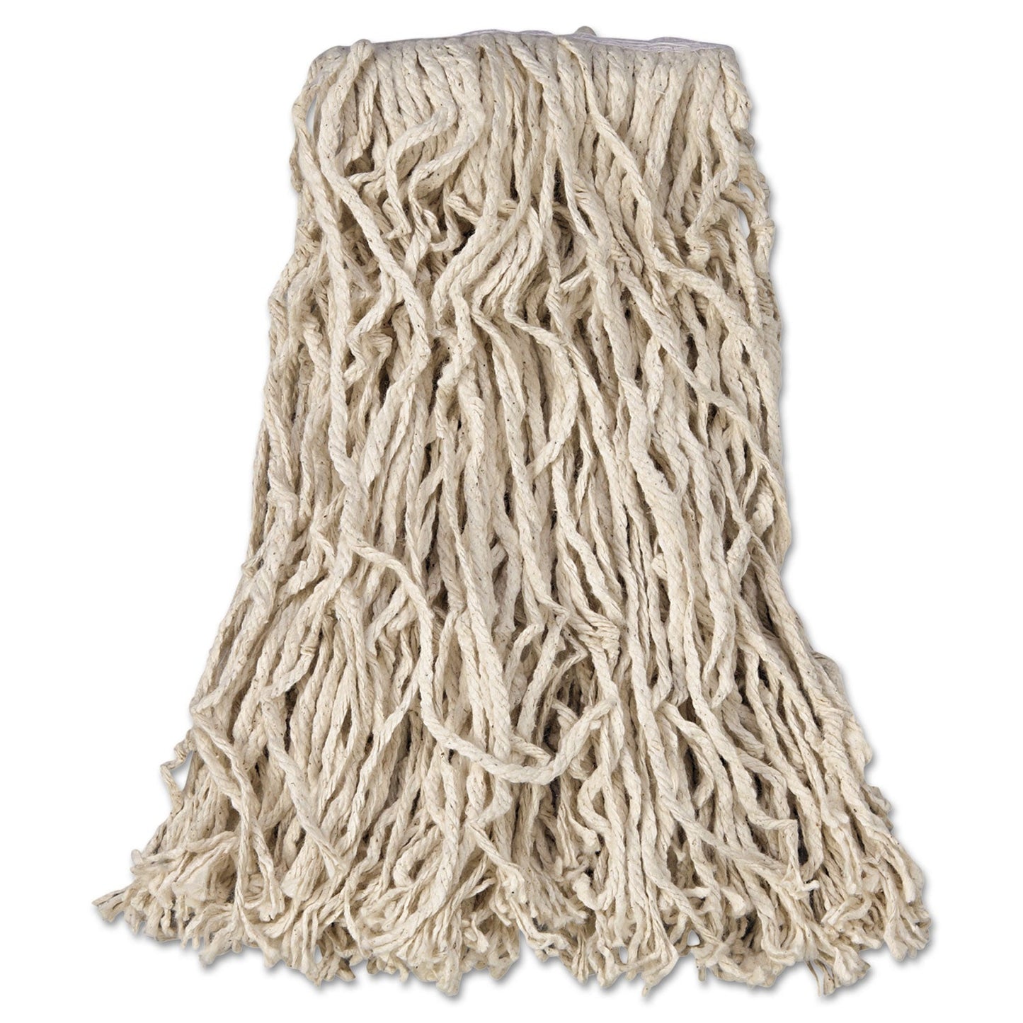 Rubbermaid Economy Cut-End Cotton Wet Mop Head, 16oz, 1" Band, White, 12/Carton