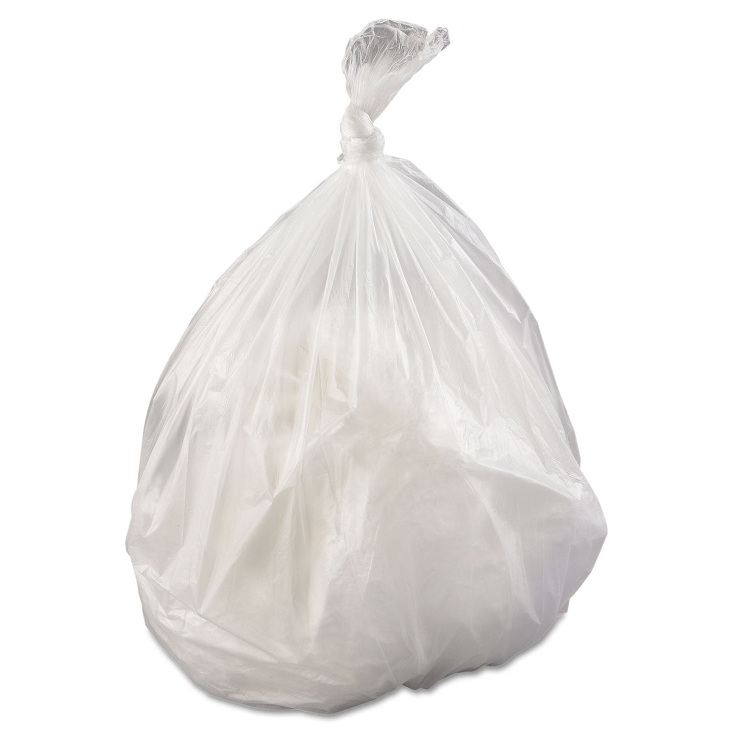Inteplast Group High-Density Interleaved Commercial Can Liners, 45 gal, 17 microns, 40" x 48", Clear, 250/Carton