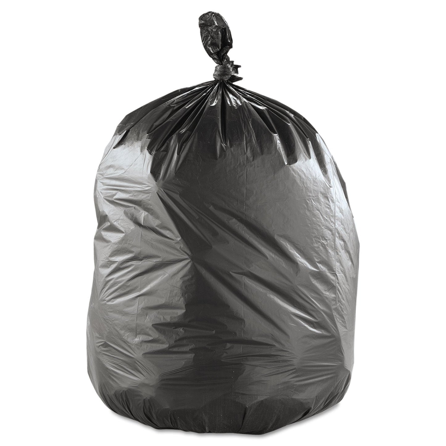 Inteplast Group High-Density Commercial Can Liners Value Pack, 60 gal, 19 microns, 38" x 58", Black, 150/Carton