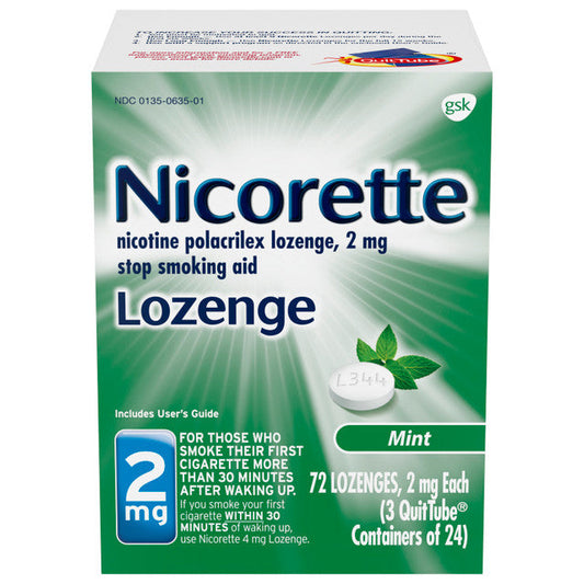 Nicorette Mini Nicotine Lozenges, 2 mg (72 Count)
