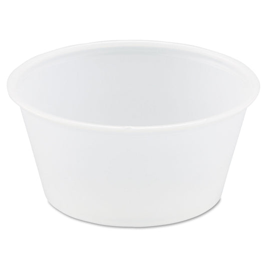 Dart Polystyrene Portion Cups, 3.25 oz, Translucent, 250/Bag, 10 Bags/Carton