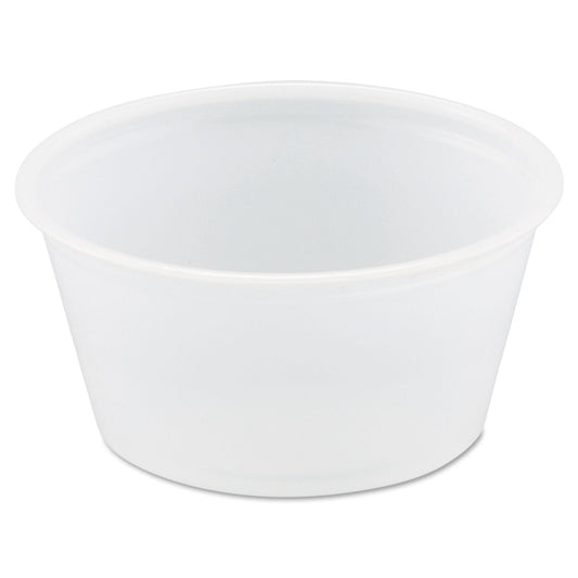 Dart Polystyrene Portion Cups, 2 oz, Translucent, 250/Bag, 10 Bags/Carton