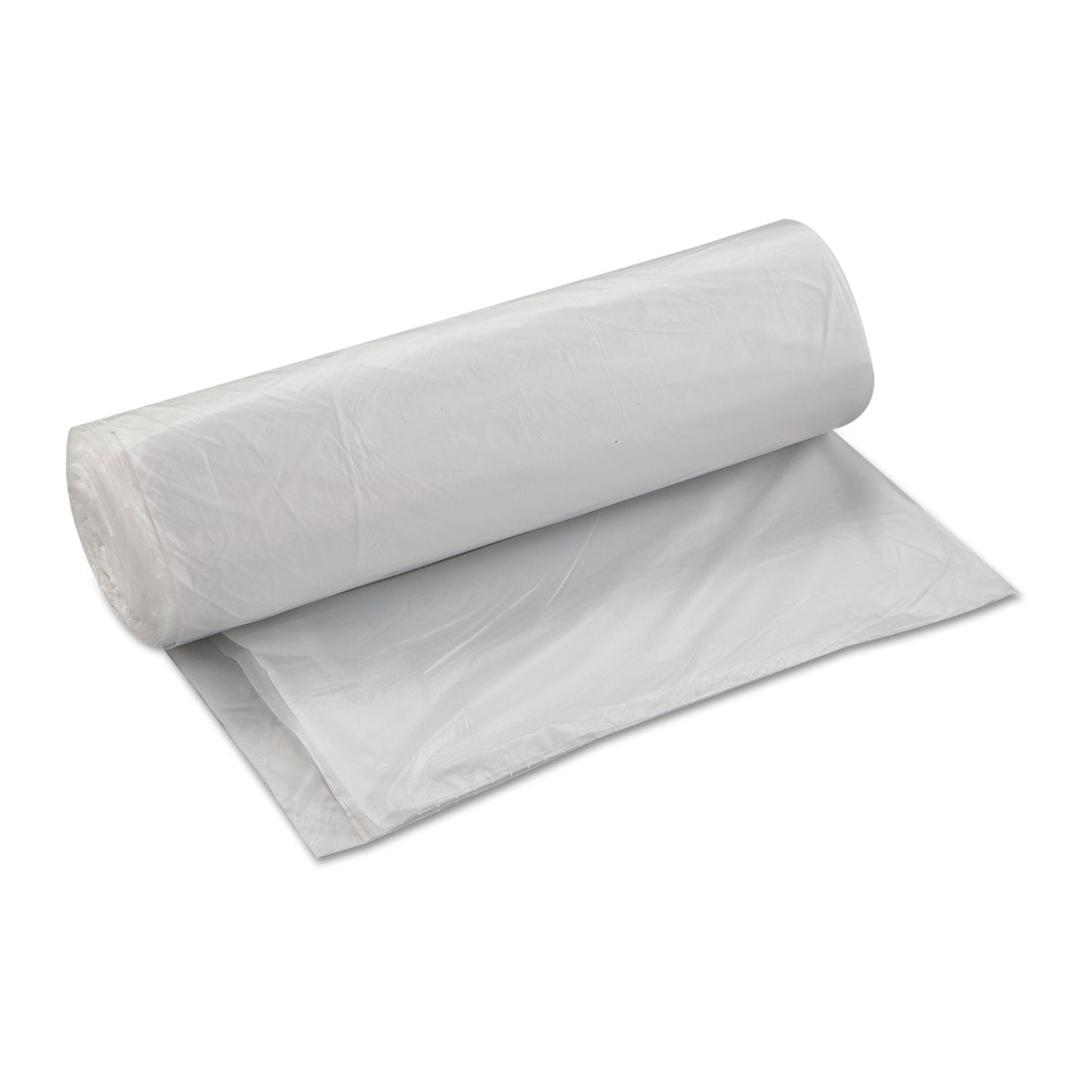 Inteplast Group High-Density Interleaved Commercial Can Liners, 45 gal, 17 microns, 40" x 48", Clear, 250/Carton