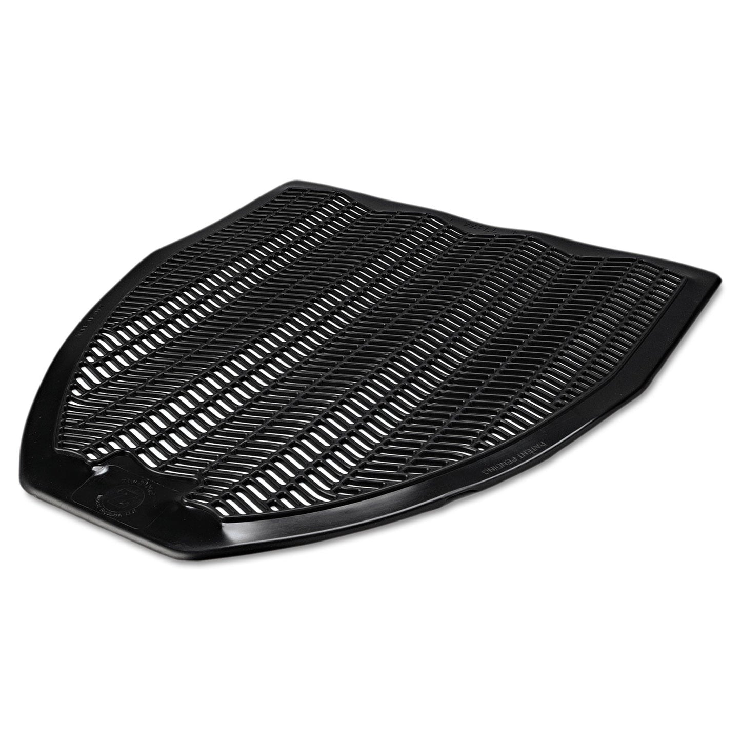 Impact Disposable Urinal Floor Mat, Nonslip, Fresh Blast Scent, 17 1/2 x 20 3/8, Black, 6/Carton