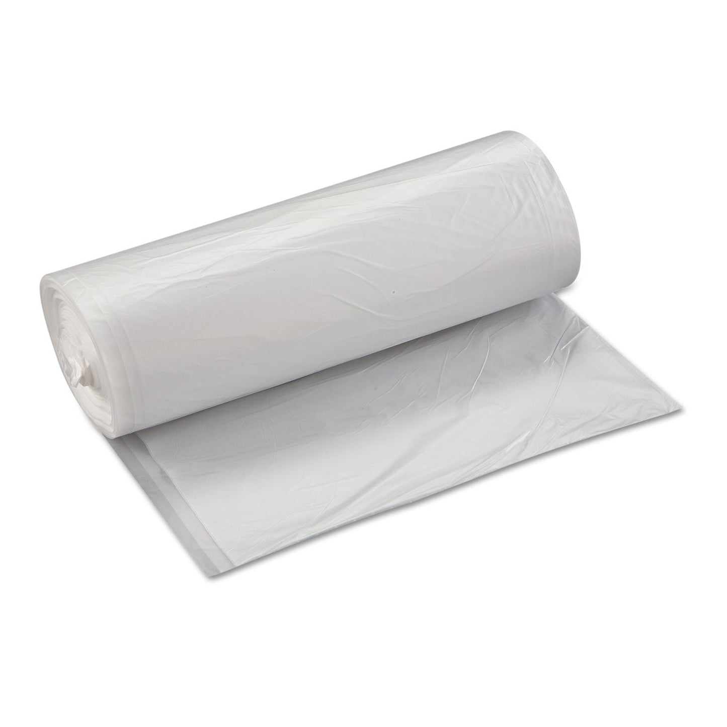Inteplast Group High-Density Interleaved Commercial Can Liners, 60 gal, 17 microns, 38" x 60", Clear, 200/Carton