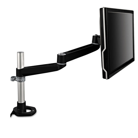 3M Dual Monitor Swivel Arm, 360 Degree Rotation, +15 Degree/-90 Degree Tilt, 180 Degree Pan, Black/Gray, Supports 30 lb