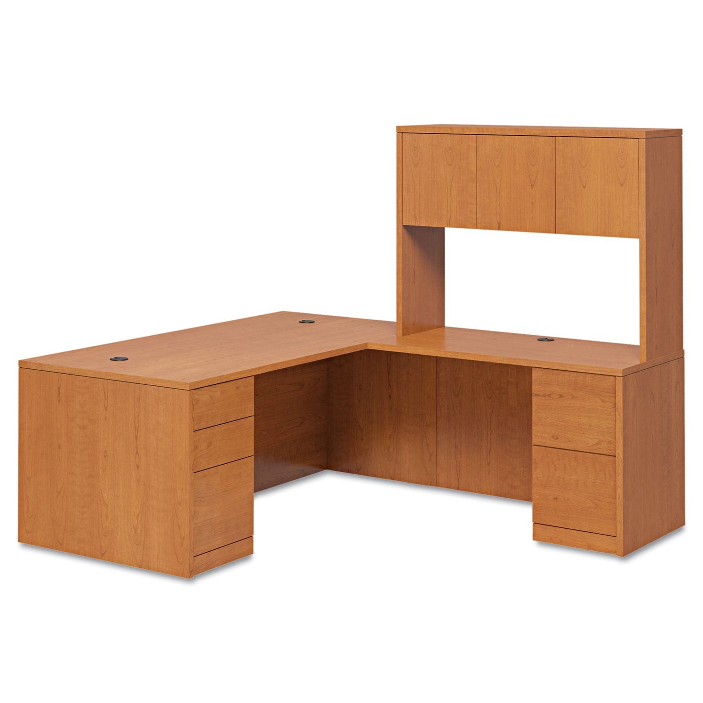 HON 10500 Series "L" Workstation Left Pedestal Desk with Full-Height Pedestal, 72" x 36" x 29.5", Harvest