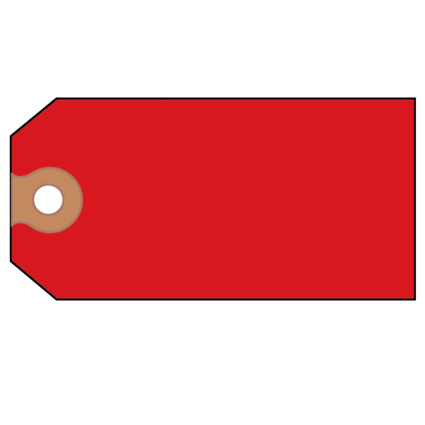 Avery Unstrung Shipping Tags, 11.5 pt.Stock, 4.75 x 2.38, Red, 1,000/Box