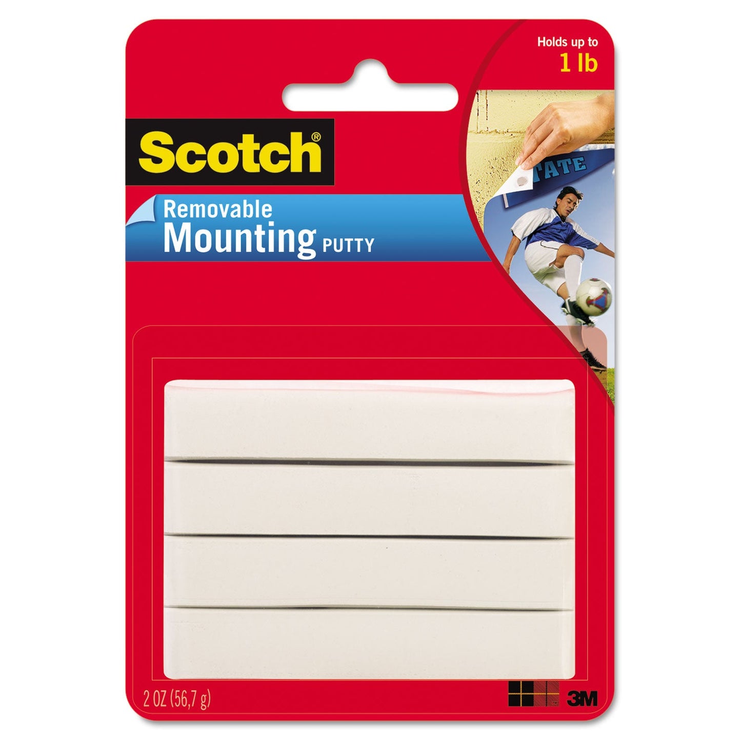 Scotch Adhesive Putty, Removable, 2 oz
