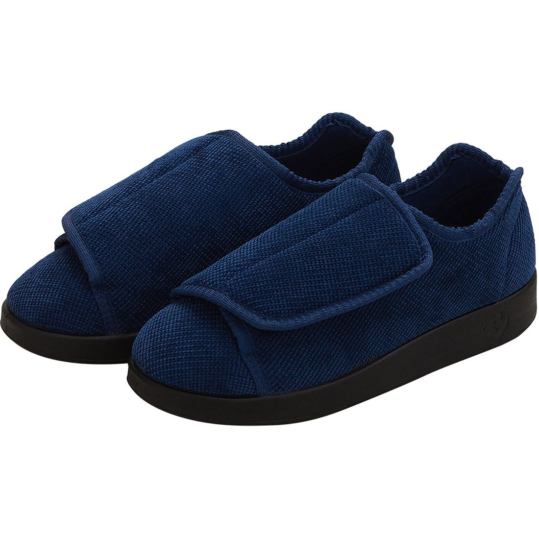 Silverts Slippers - Navy Blue, Size 11 / 2X-Wide