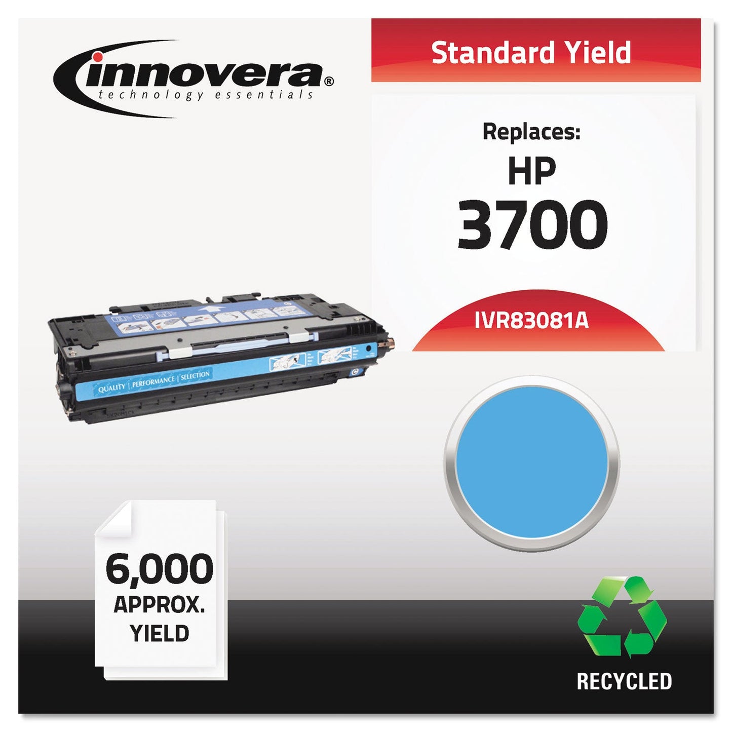 Innovera Remanufactured Cyan Toner, Replacement for 311A (Q2681A), 6,000 Page-Yield