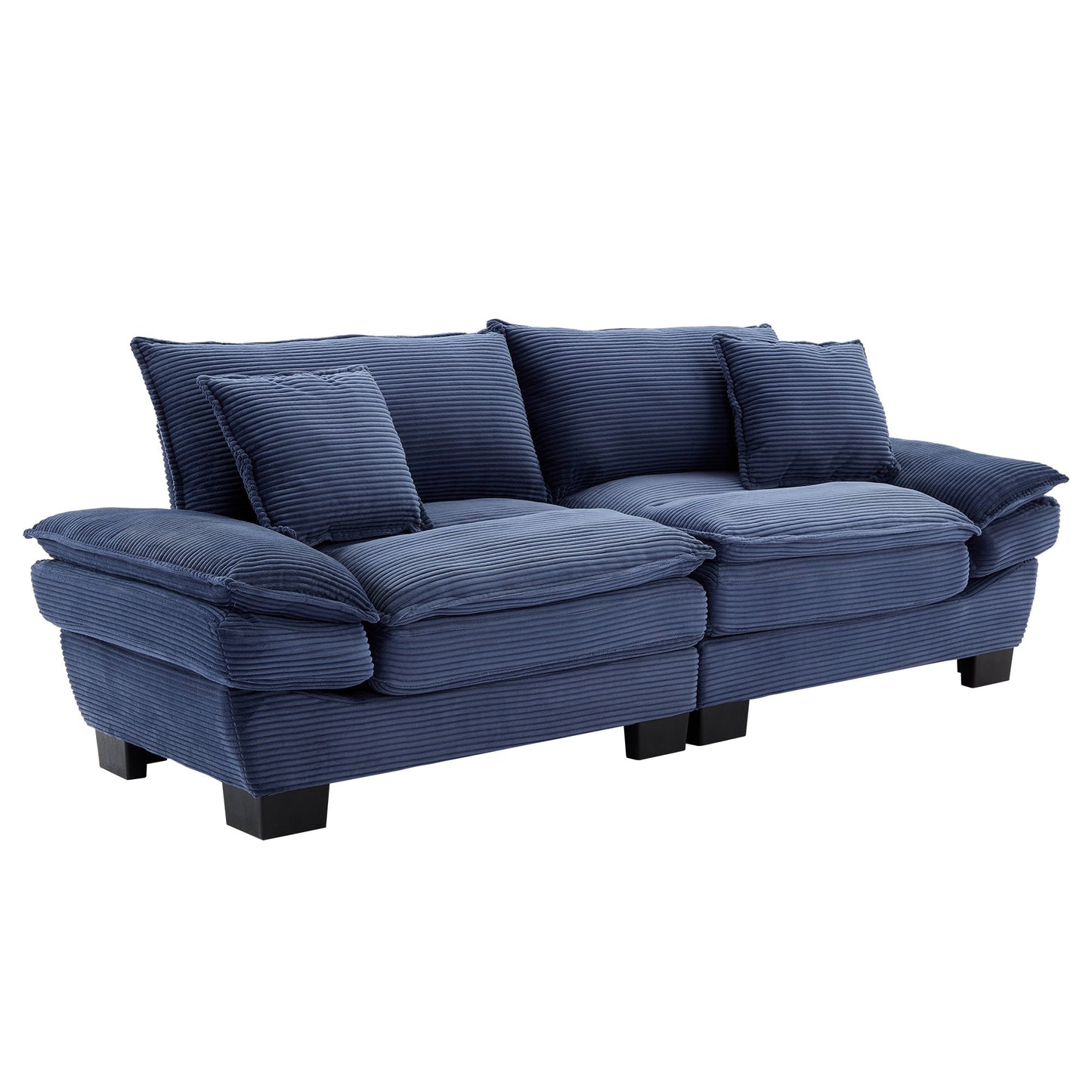 Corduroy Sofa  Couch Loveseat Sofa with Pillows