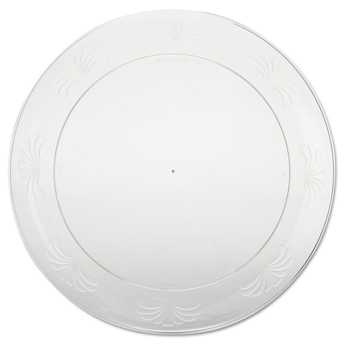 WNA Designerware Plastic Plates, 9" dia, Clear, 10 Pack, 18 Packs/Carton