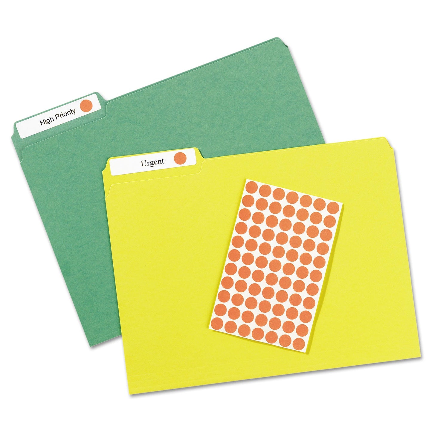 Avery Handwrite Only Self-Adhesive Removable Round Color-Coding Labels, 0.5" dia, Neon Red, 60/Sheet, 14 Sheets/Pack, (5051)
